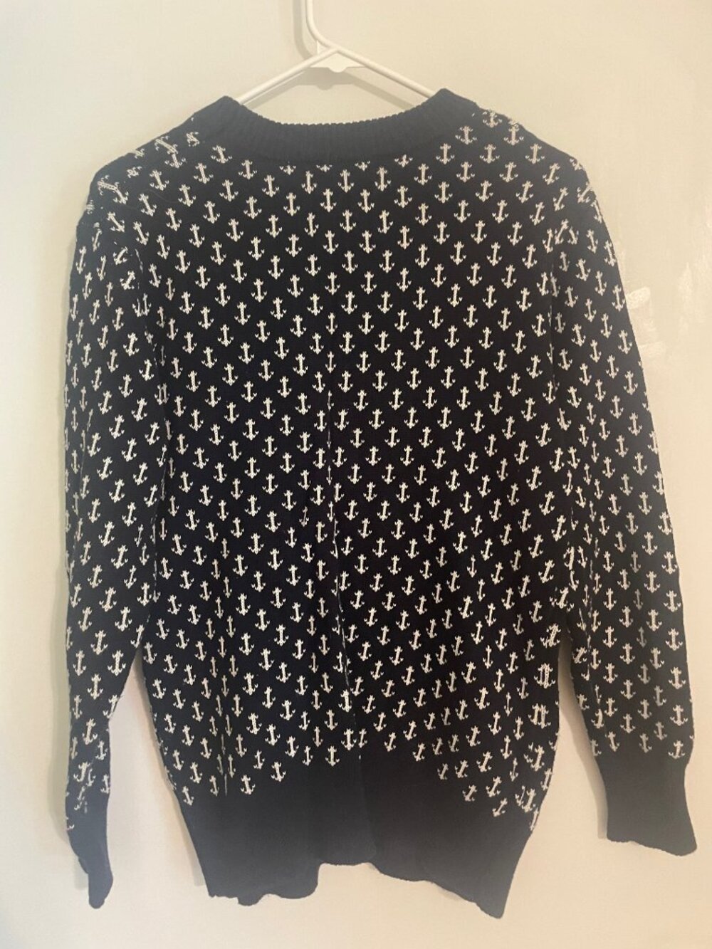 Kiel James Patrick Anchor Birdseye Sweater (Navy)(XS) - Picture 3 of 4